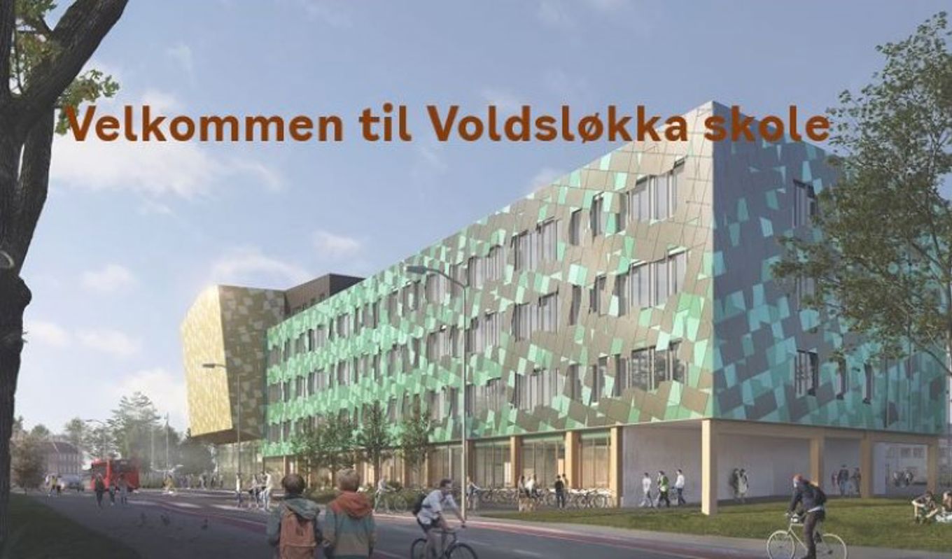 Illustrasjon av skolen fra Uelandsgate